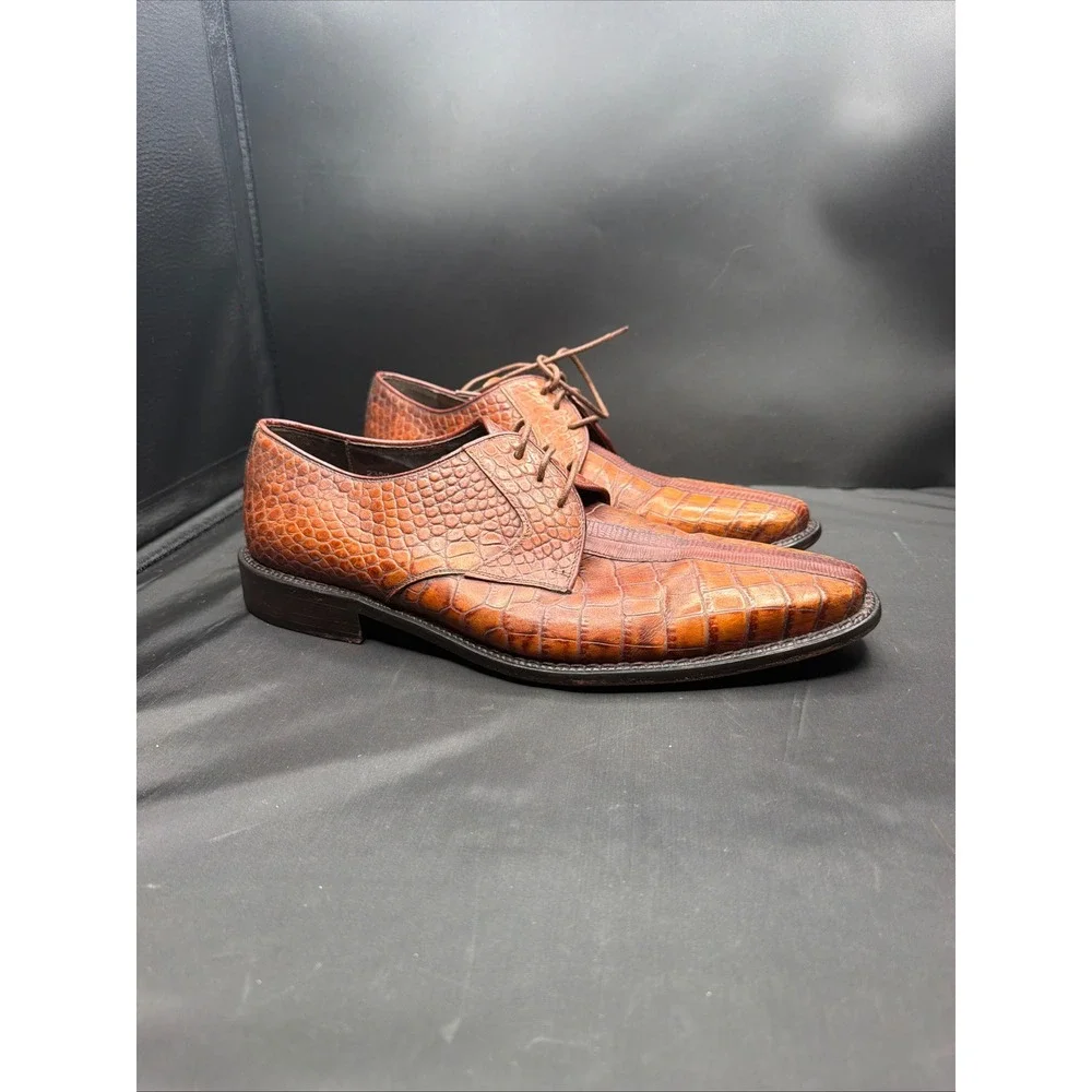 Handmade Genuine Lizard Leather Dress Shoes Men's 11.5 Spain Exotic Reptile